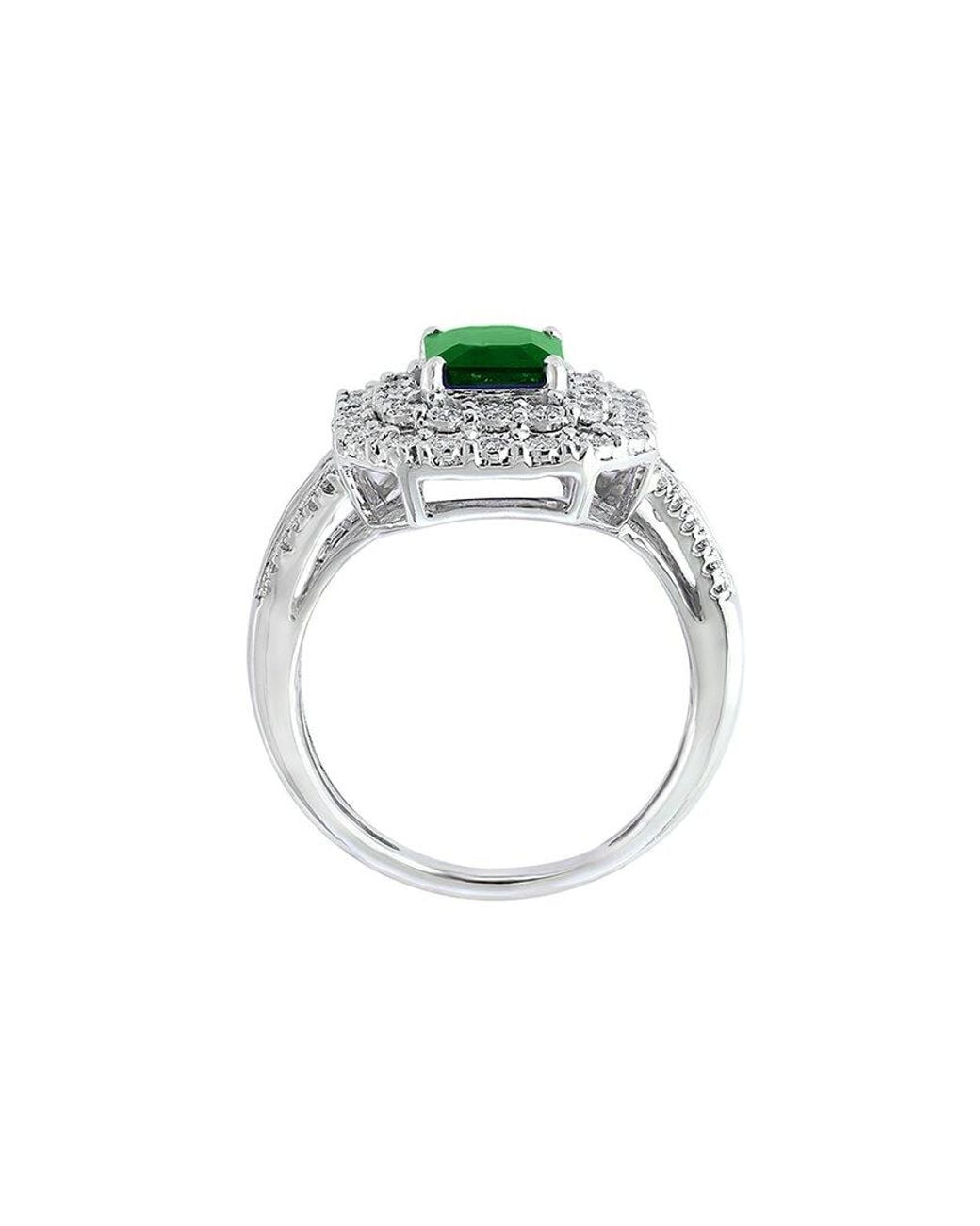 Effy Fine Jewelry Green 14K 1.91 Ct. Tw. Diamond & Emerald Ring