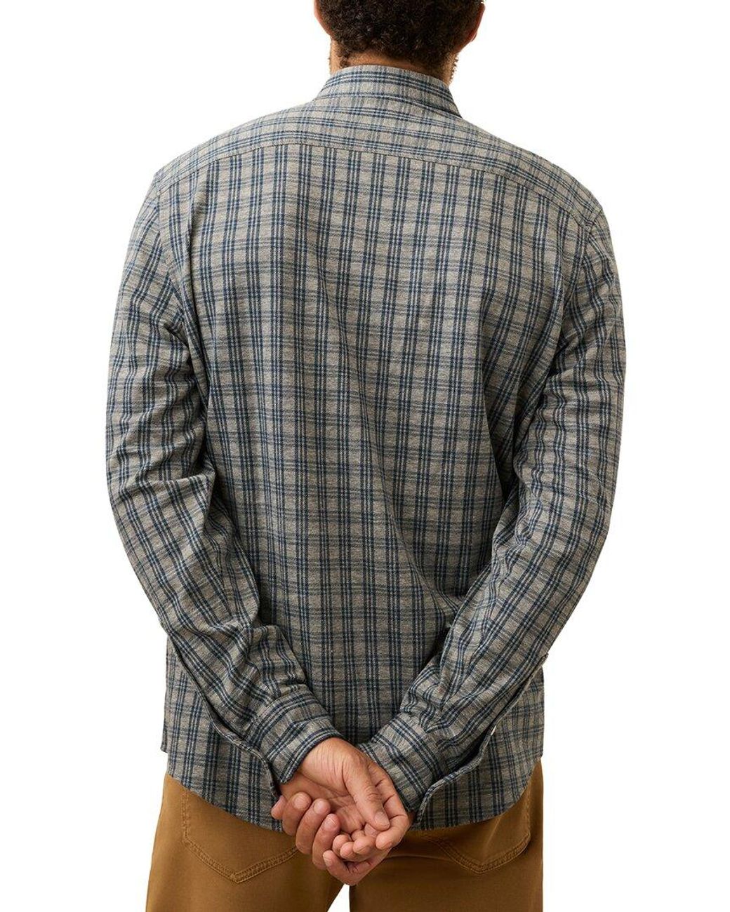 Faherty Brand Gray Coastline Knit Shirt for men