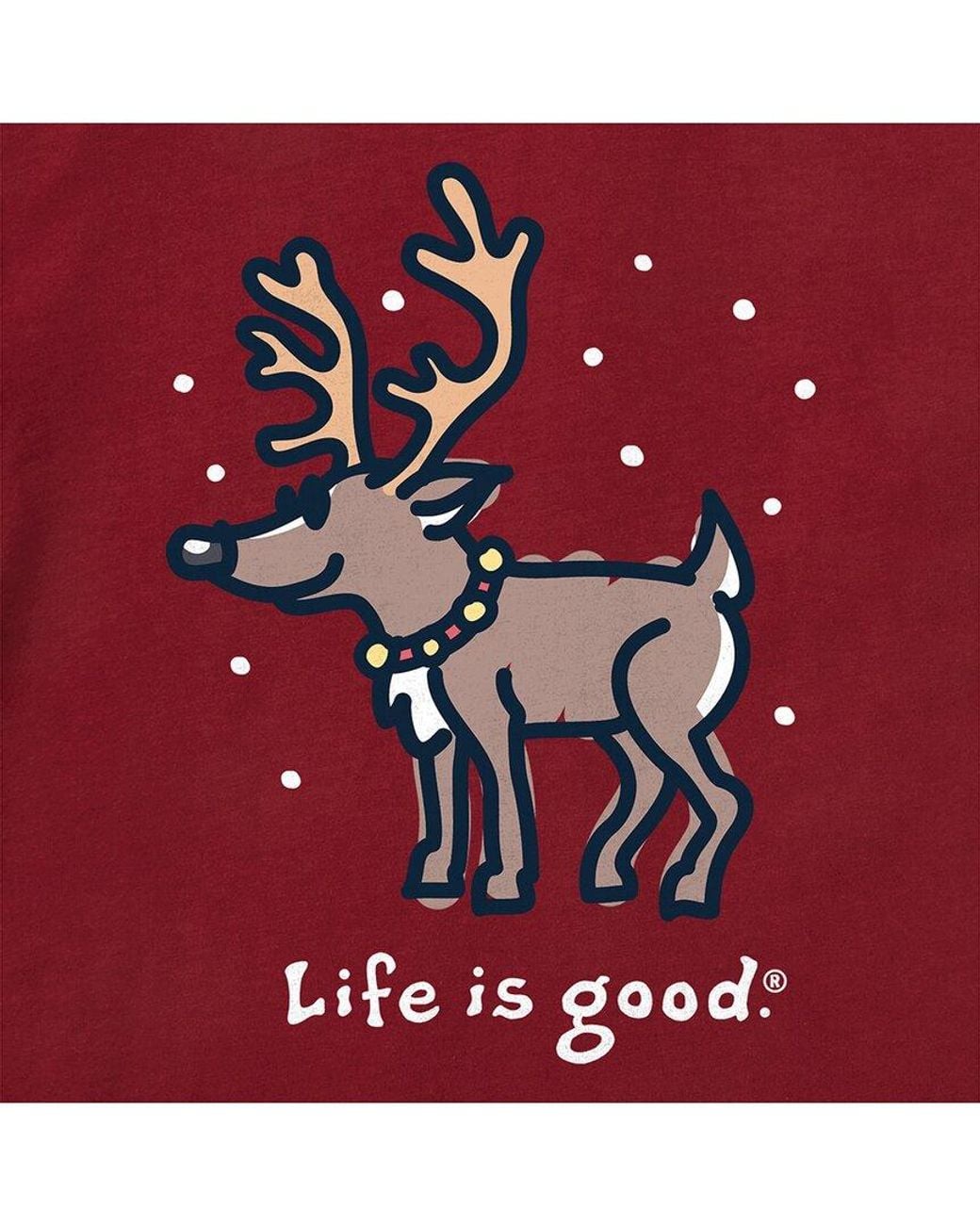 Life Is Good. Red Crusher V-Neck T-Shirt