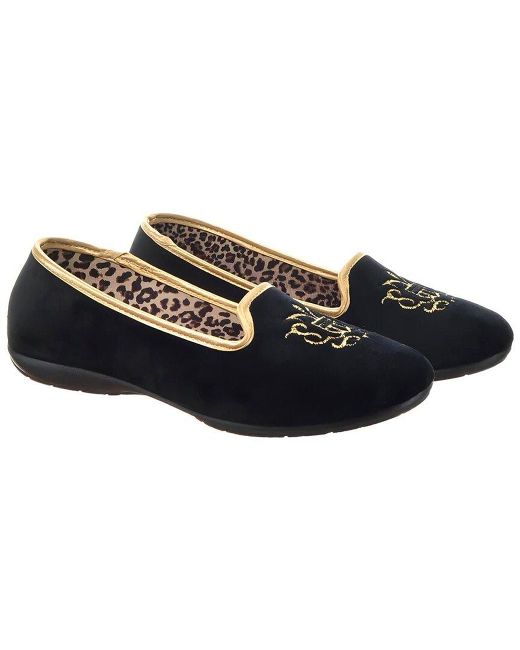 Menina Step Black Royal Leather Slipper