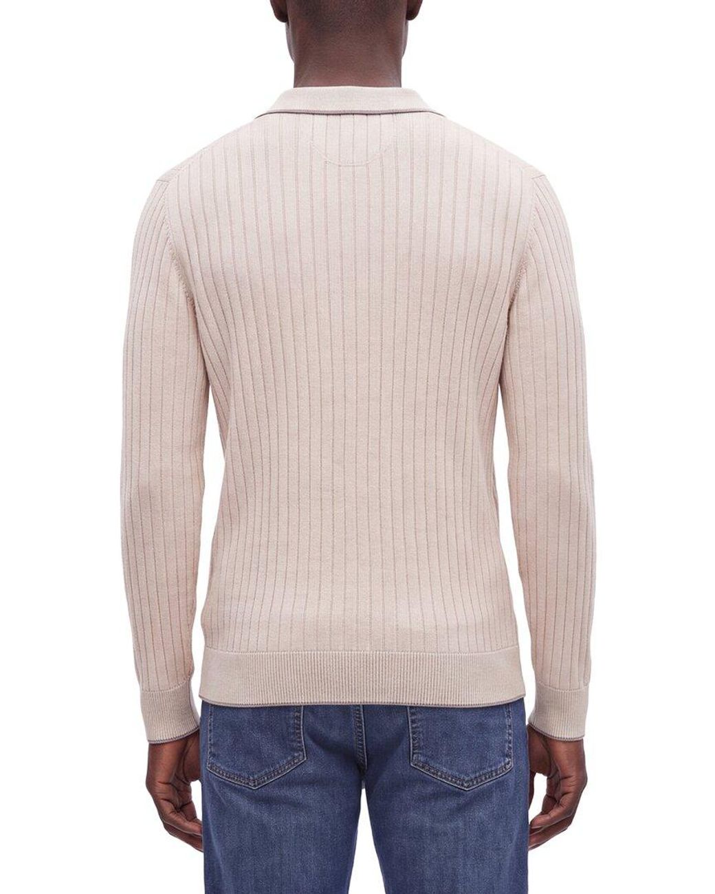 Raffi Blue Wool-Blend Drop Needle Shirt for men