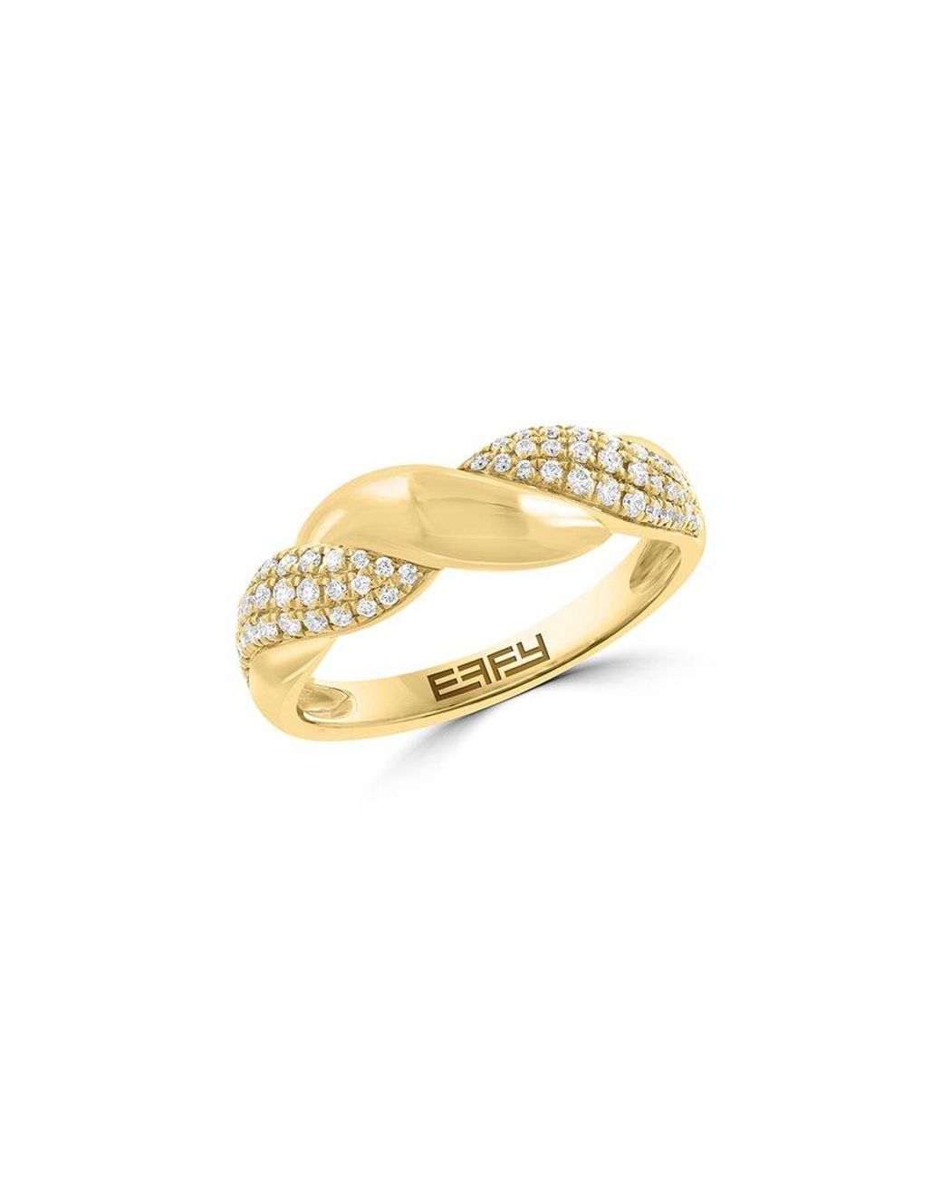 Effy Fine Jewelry Metallic 14K 0.27 Ct. Tw. Diamond Ring