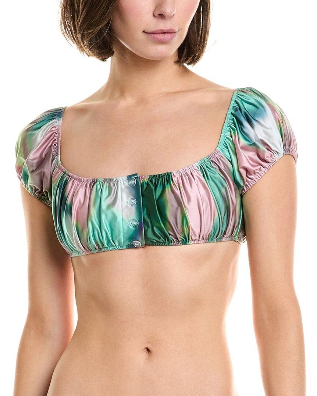 Montce Green Dye Bandita Bikini Top