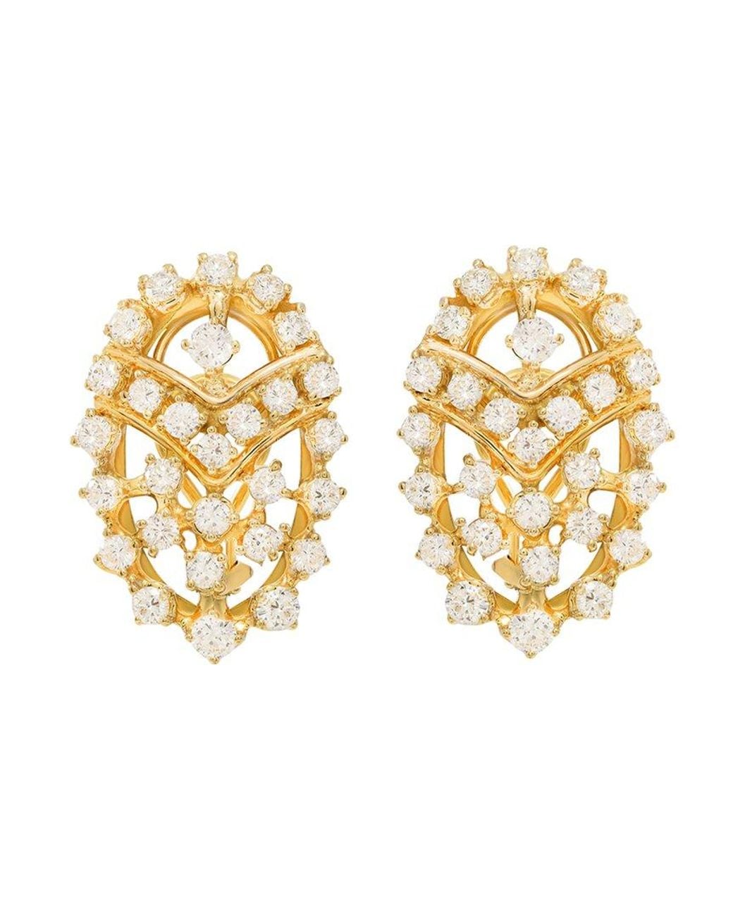 Diana M Metallic Fine Jewelry 18k 5.00 Ct. Tw. Diamond Earrings