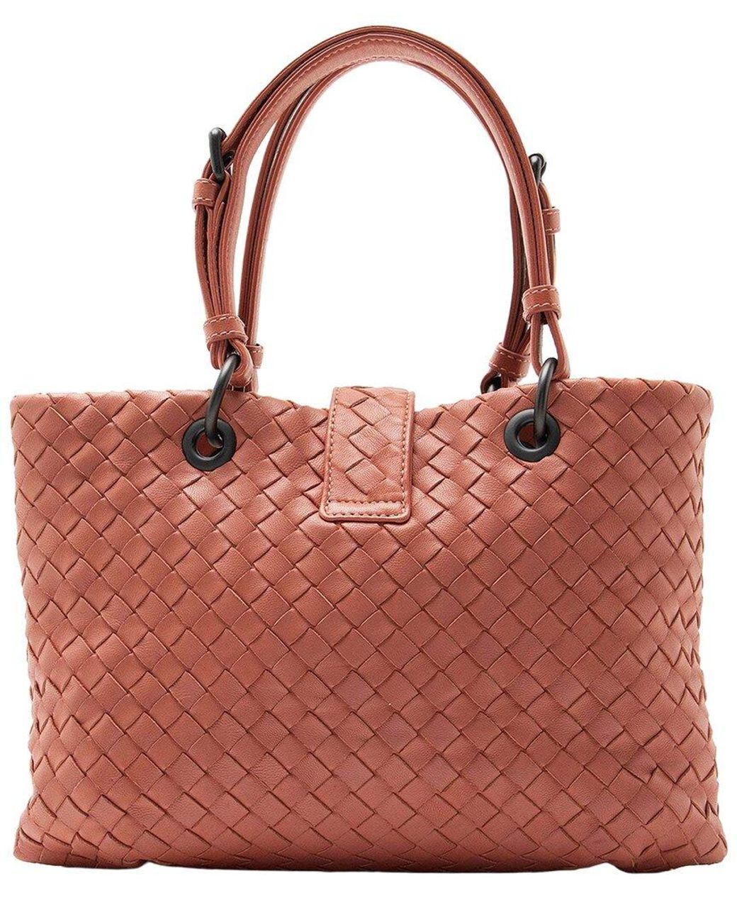 Bottega Veneta Red Intrecciato Nappa Capri Small Tote (authentic Pre-loved)