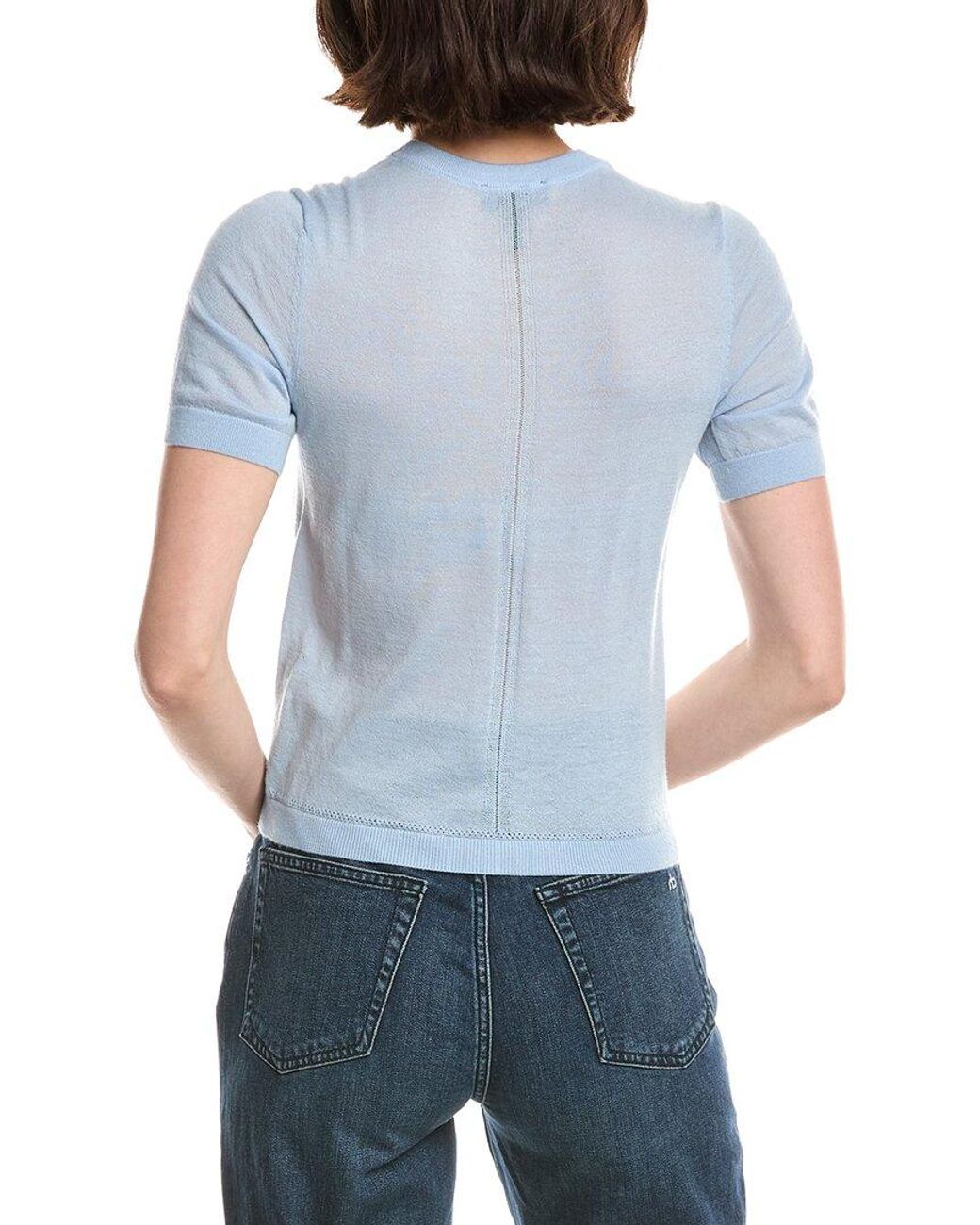 Rag & Bone Blue Adeline Lightweight Cashmere Sweater