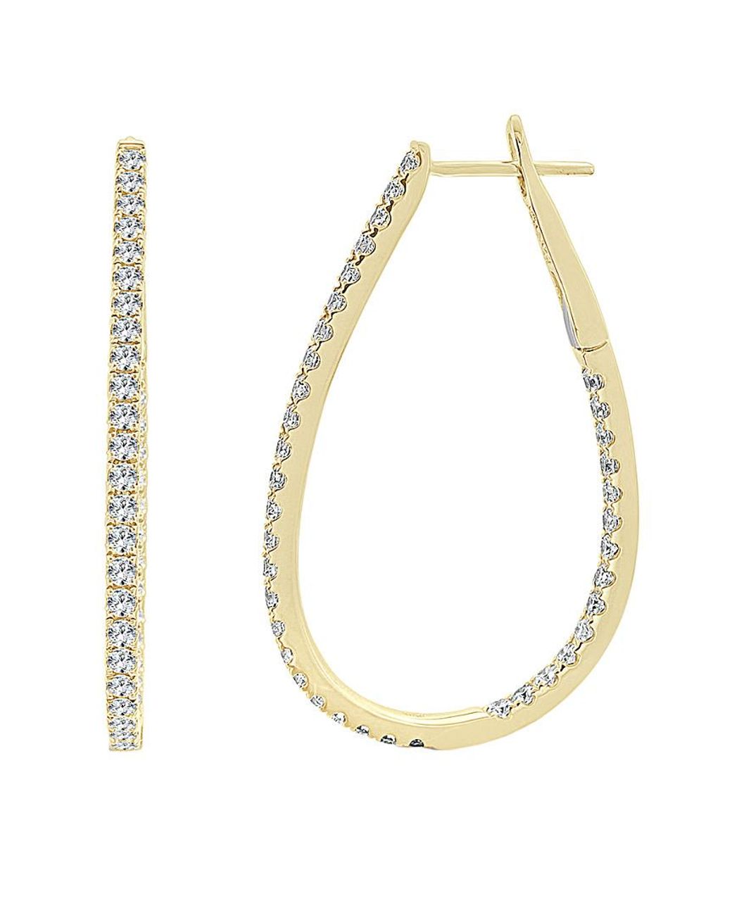 Sabrina Designs Metallic 14k 1.35 Ct. Tw. Diamond Hoops