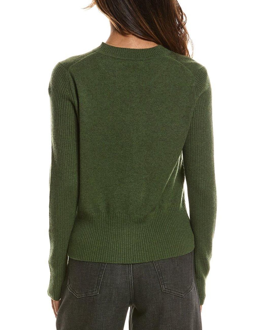 Forte Green Crewneck 100% Cashmere Henley