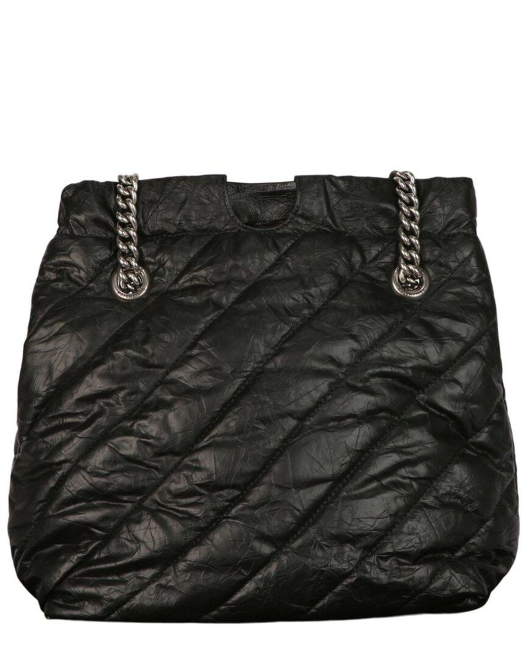 Balenciaga Black Crush Small Quilted Leather Tote