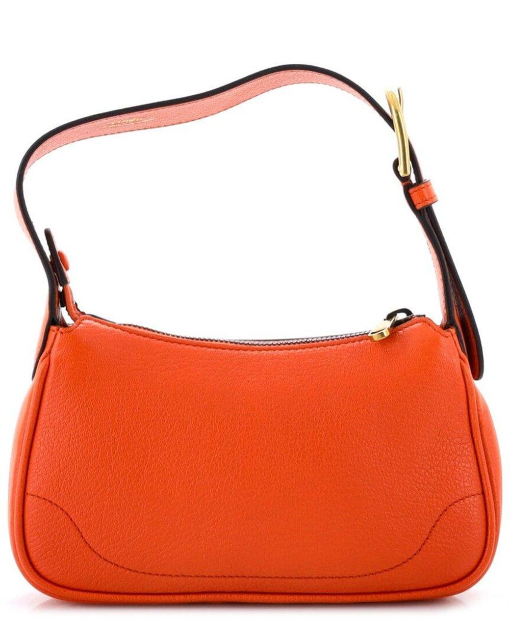 Gucci Orange Leather Aphrodite Shoulder Bag Mini (Authentic Pre-Loved)