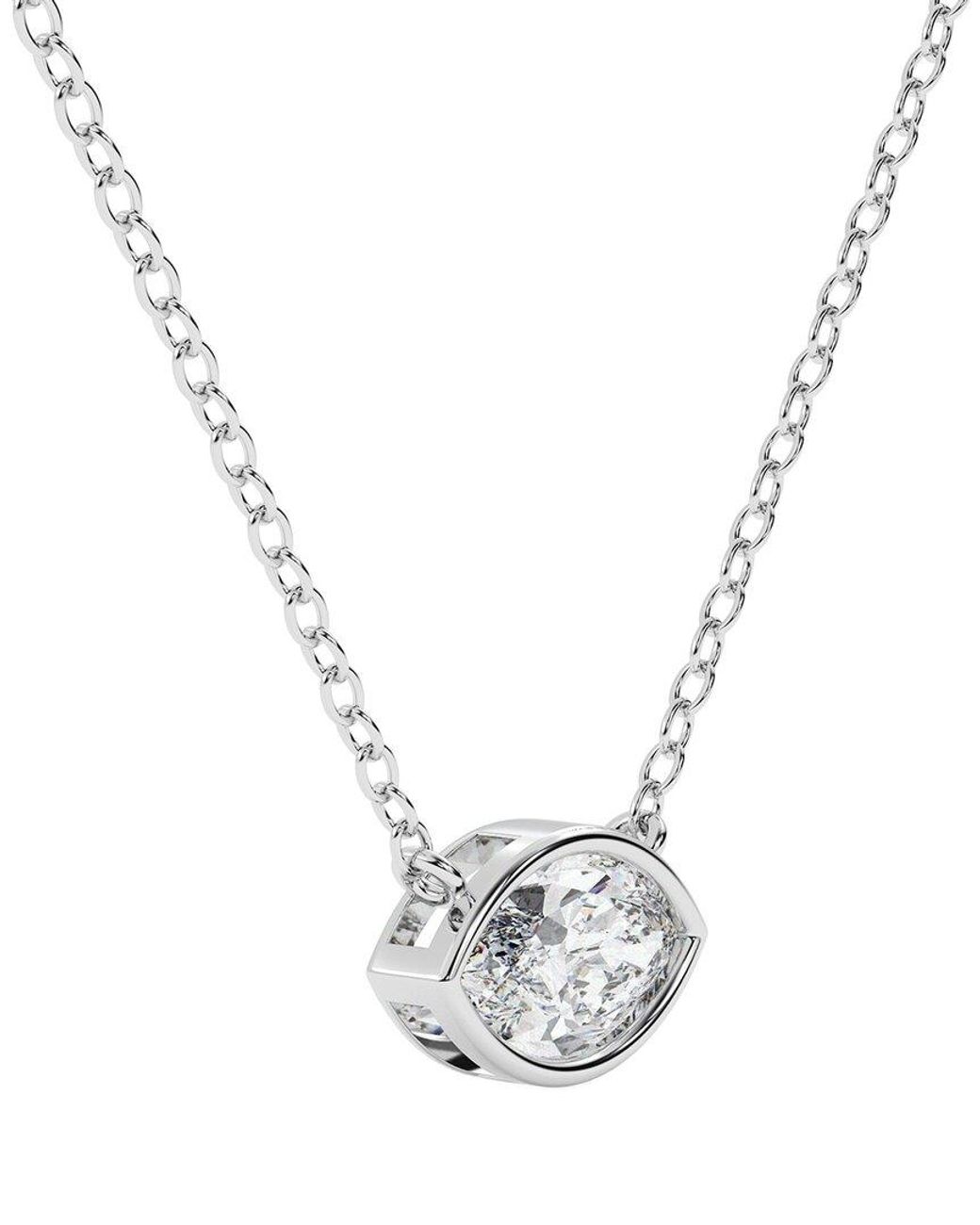 Lab Grown Diamonds Metallic 14K 0.25 Ct. Tw. Lab-Grown Diamond Necklace
