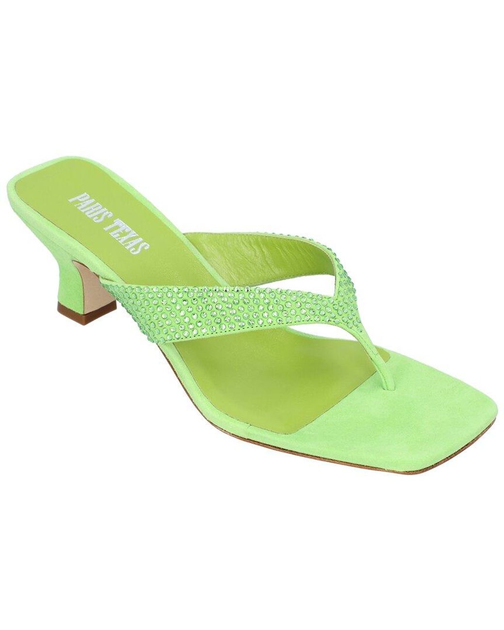 Paris Texas Green Holly Portofino Leather Sandal