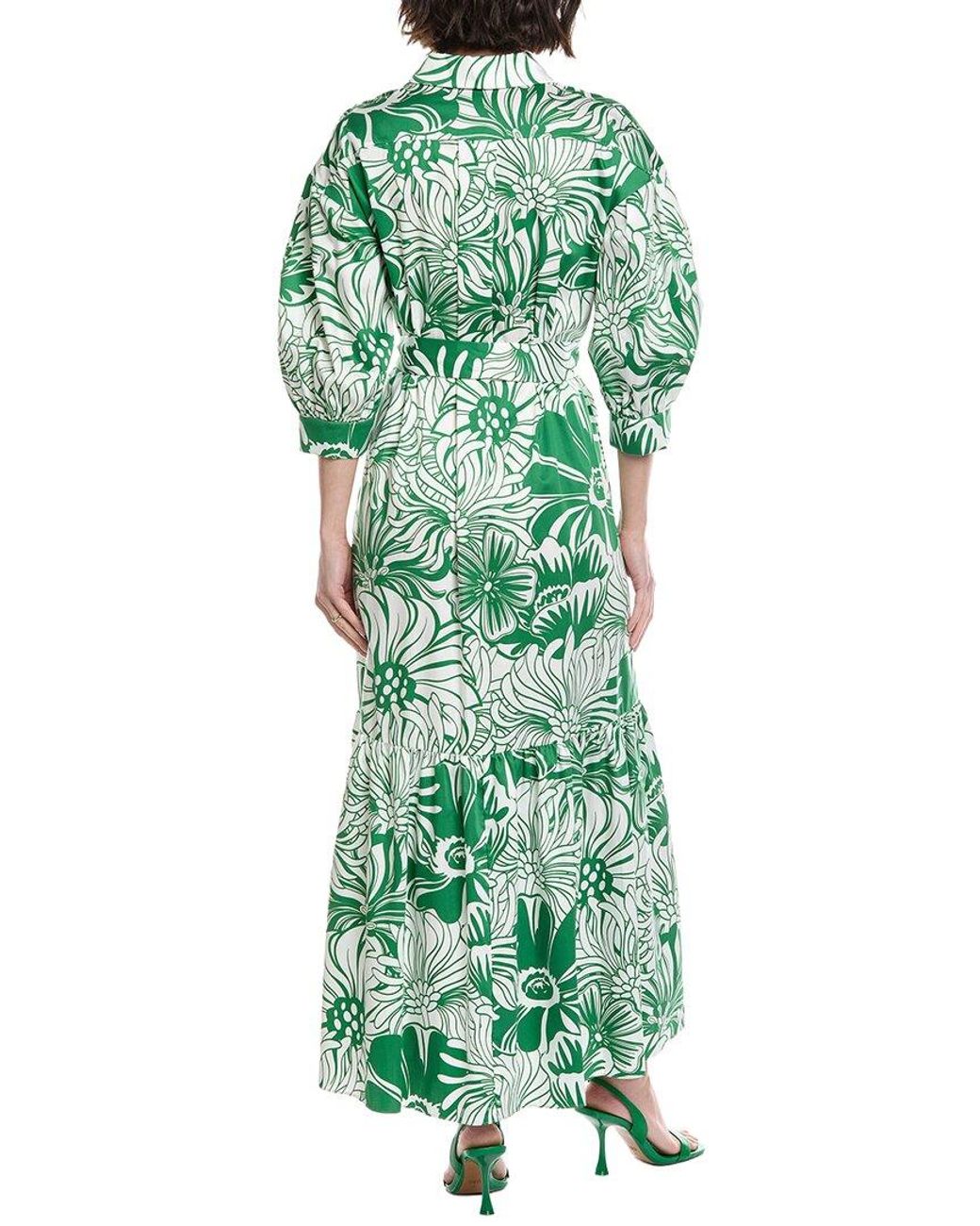 Borgo De Nor Green Bianca Maxi Dress