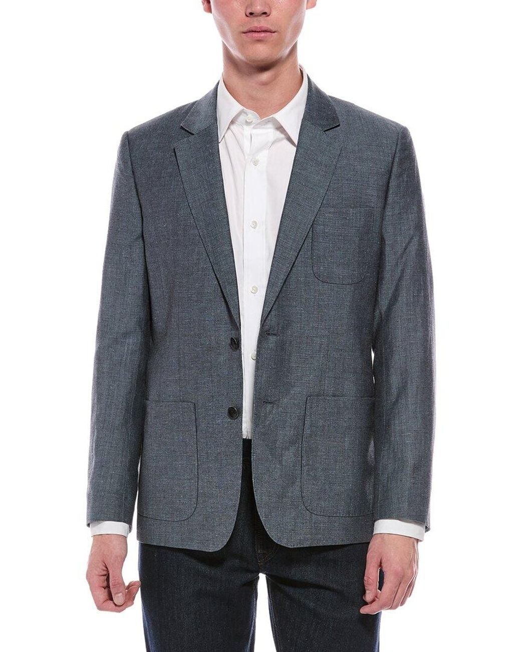 Rag & Bone Blue Butler Donegal Wool & Linen-Blend Blazer for men