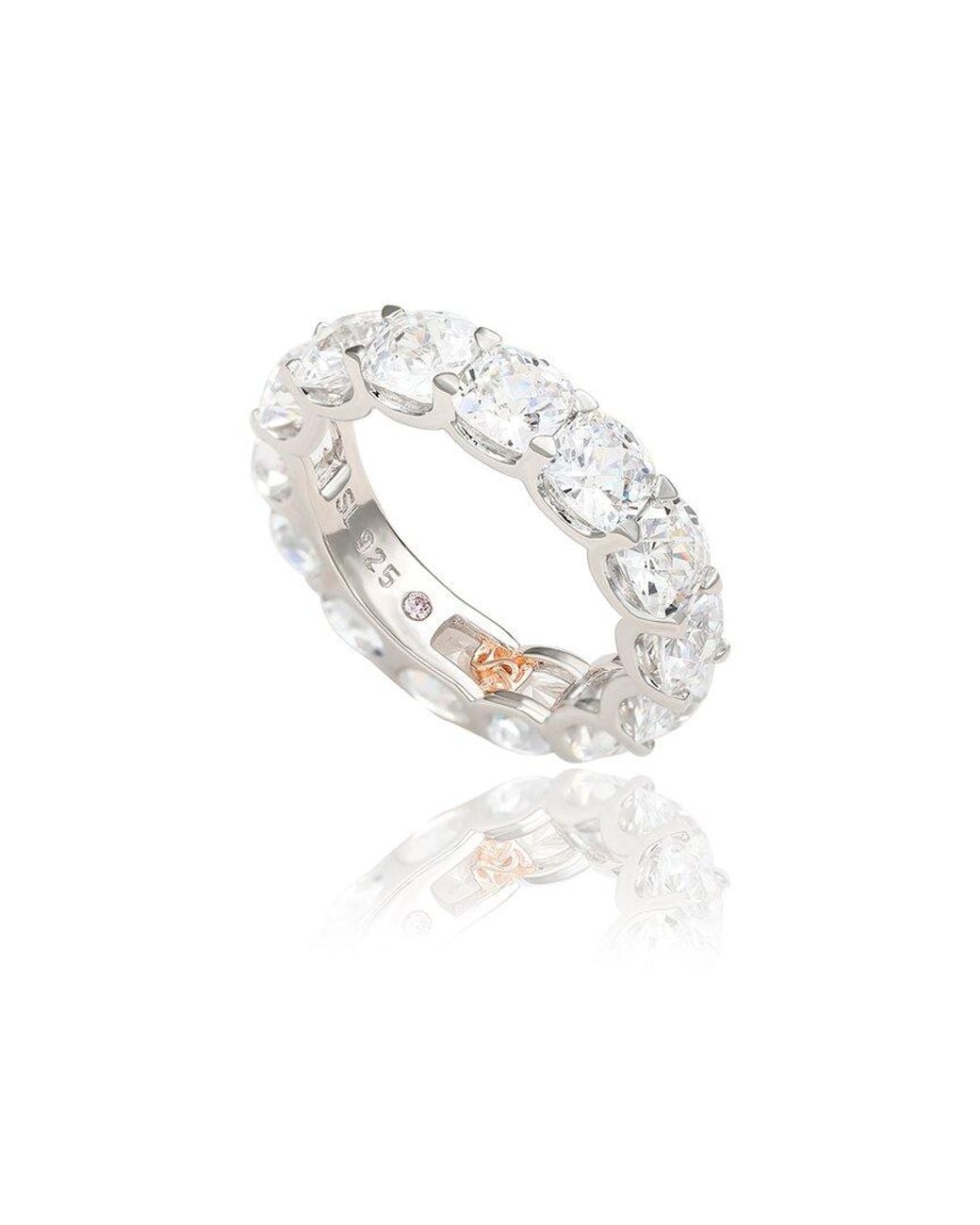 Suzy Levian White Silver Cz Ring