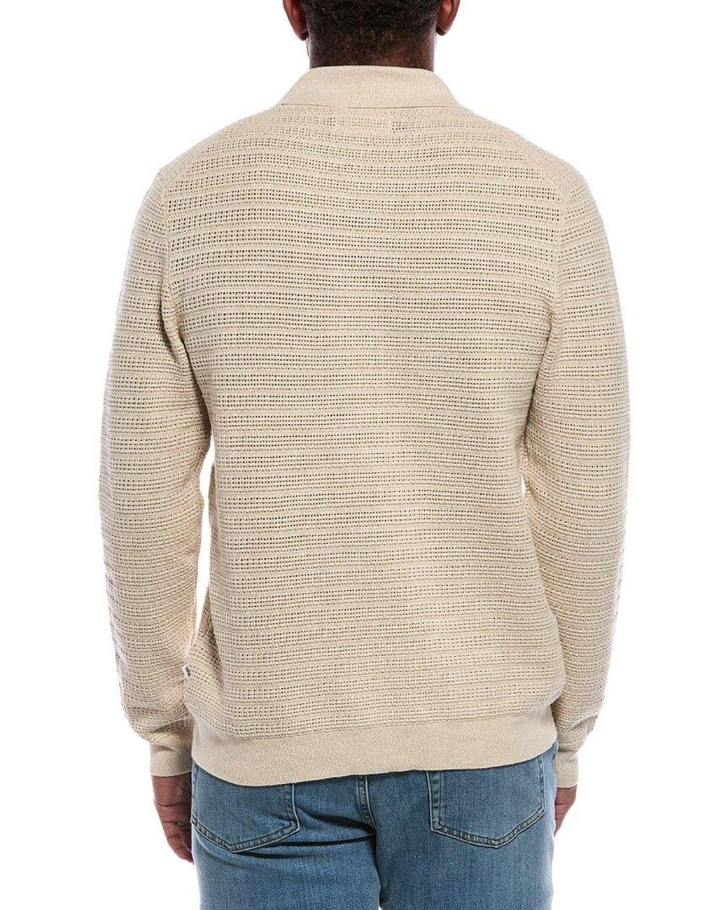 NN07 Natural Gustav Zip Sweater for men
