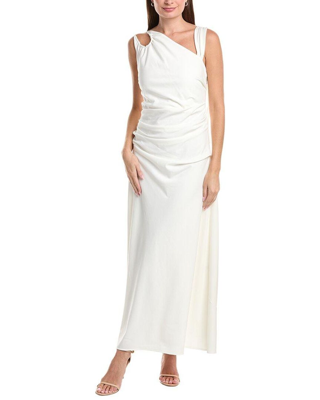 Rachel Gilbert White Fitz A-Line Dress