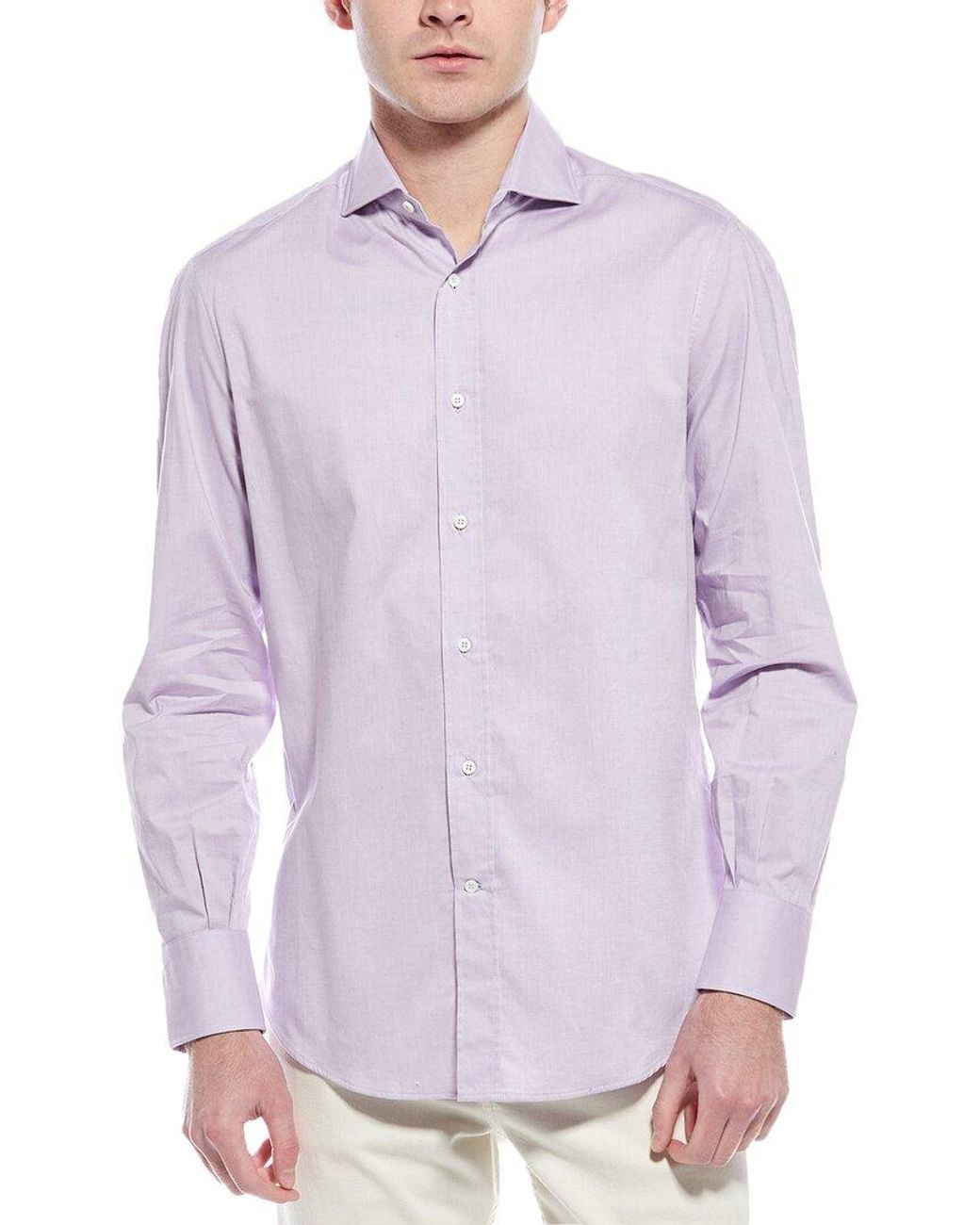 Brunello Cucinelli Purple Basic Fit Shirt for men
