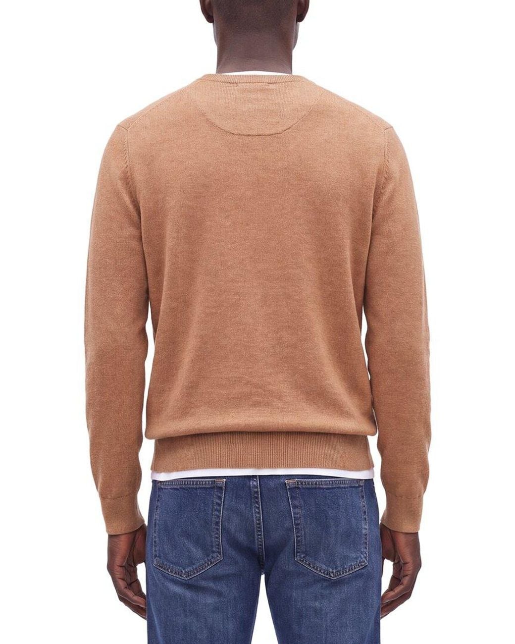 Phenix Blue 100% Cashmere Crewneck Sweater for men