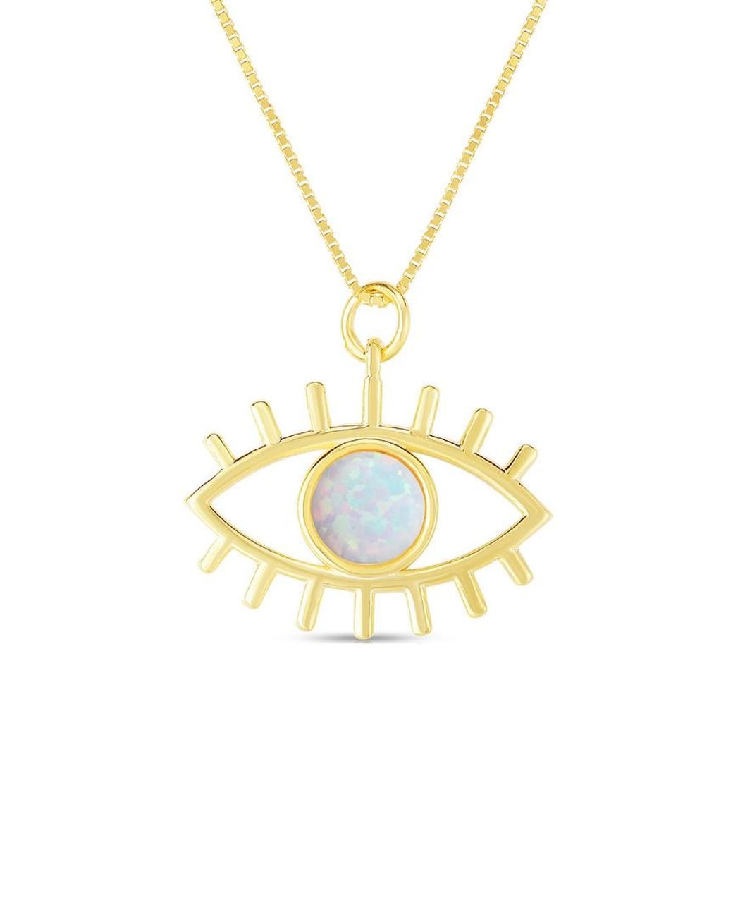 Sphera Milano Metallic 14k Over Silver Opal Pendant Necklace