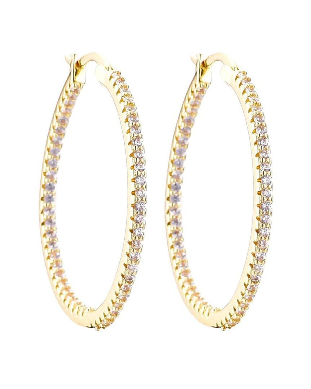 Adornia Metallic 14K Plated Cz Infinity Hoop Earrings