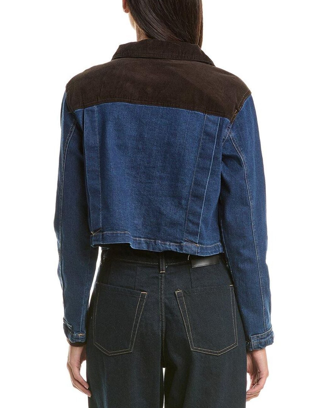 Current/Elliott Blue Cropped Denim Jacket