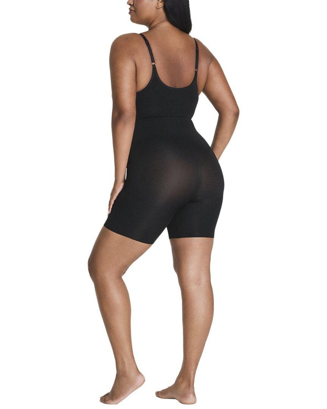 Spanx Black Cami Mid Thigh Bodysuit