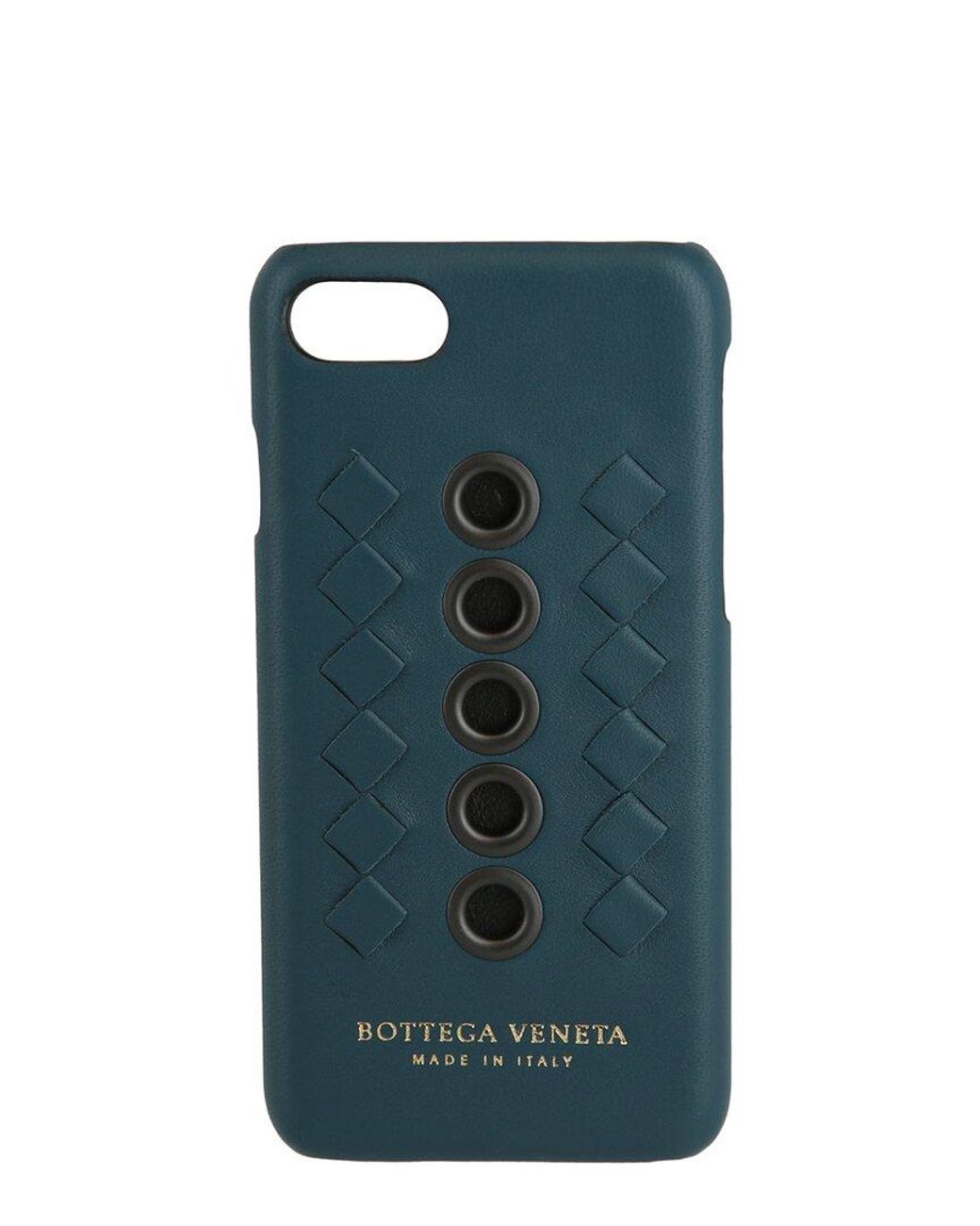Bottega Leather Cell Phone Case in Blue Lyst