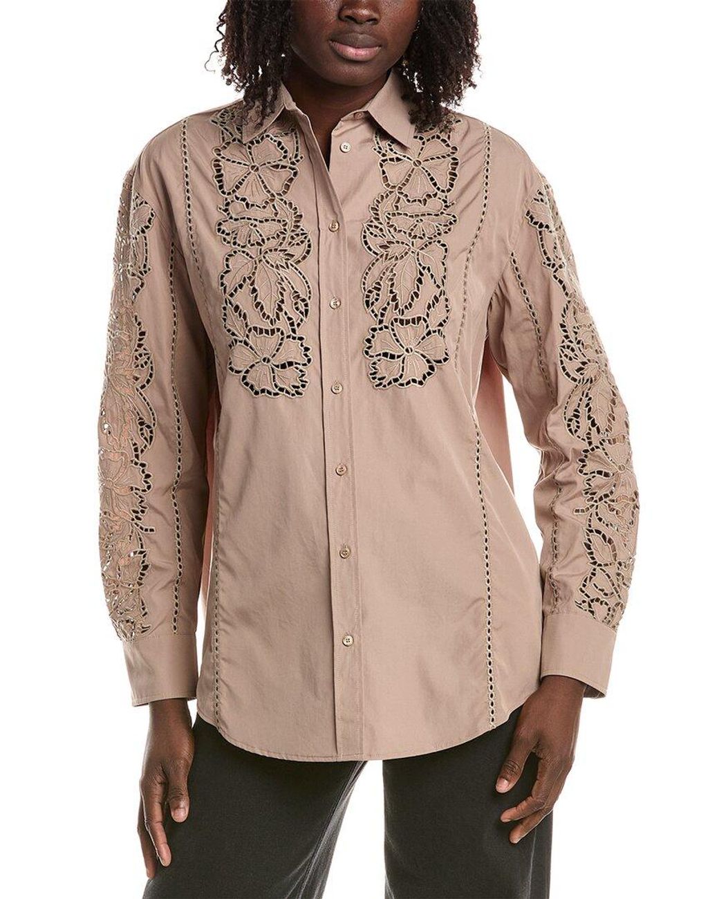 Max Mara Natural Weekend Elmi Lace Work Blouse