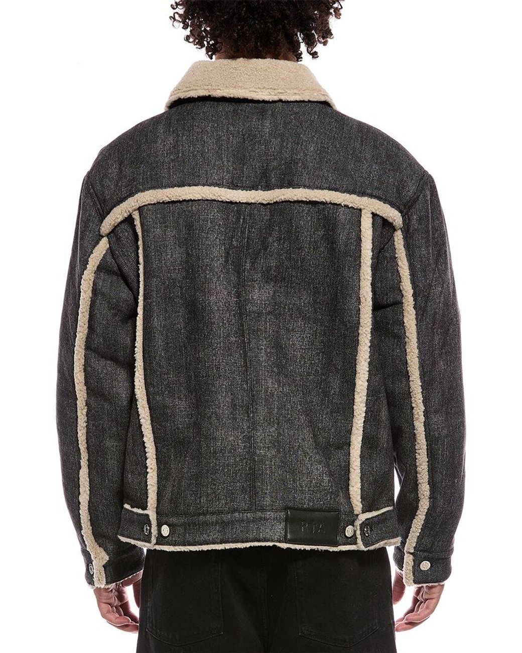RTA Black Danny Denim Jacket for men