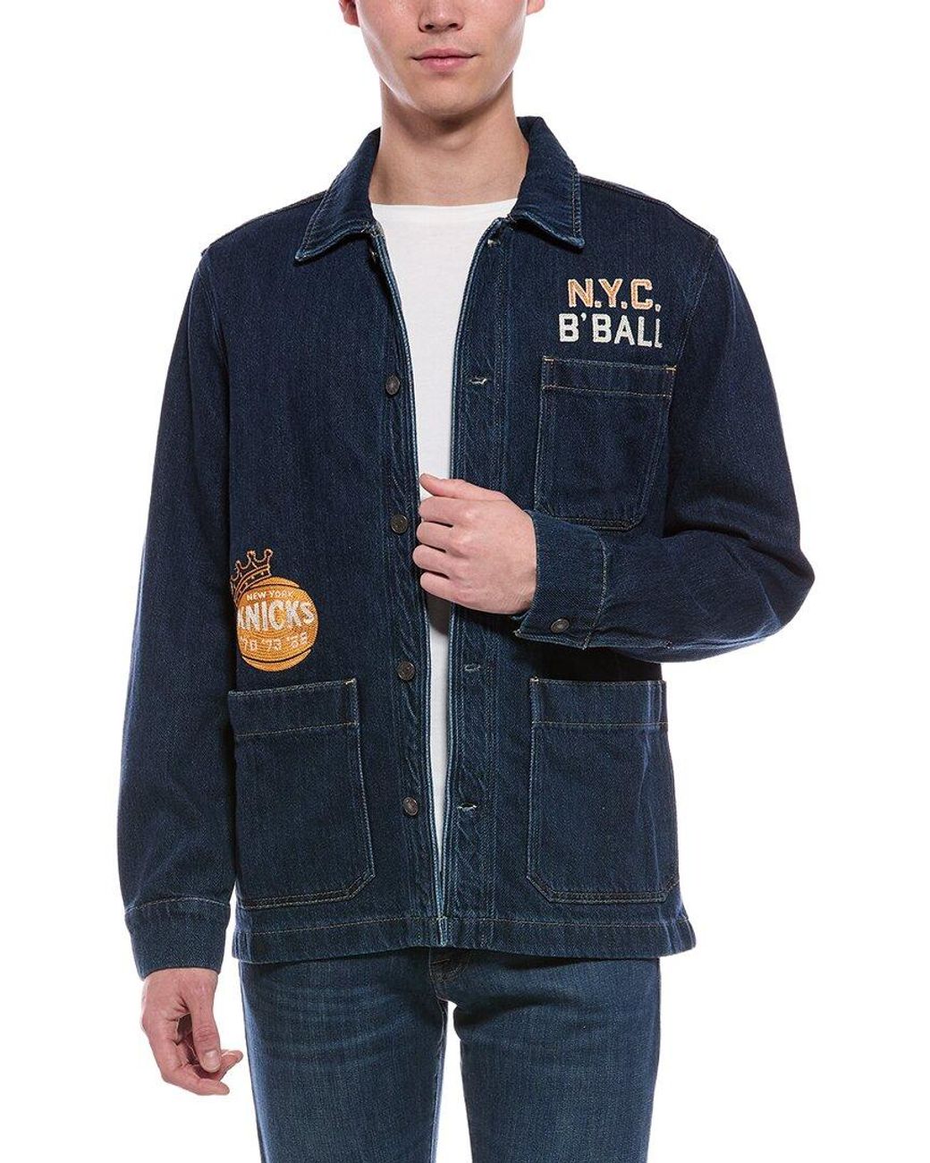Faherty Brand Blue High Ridge Twill Studio Jacket for men