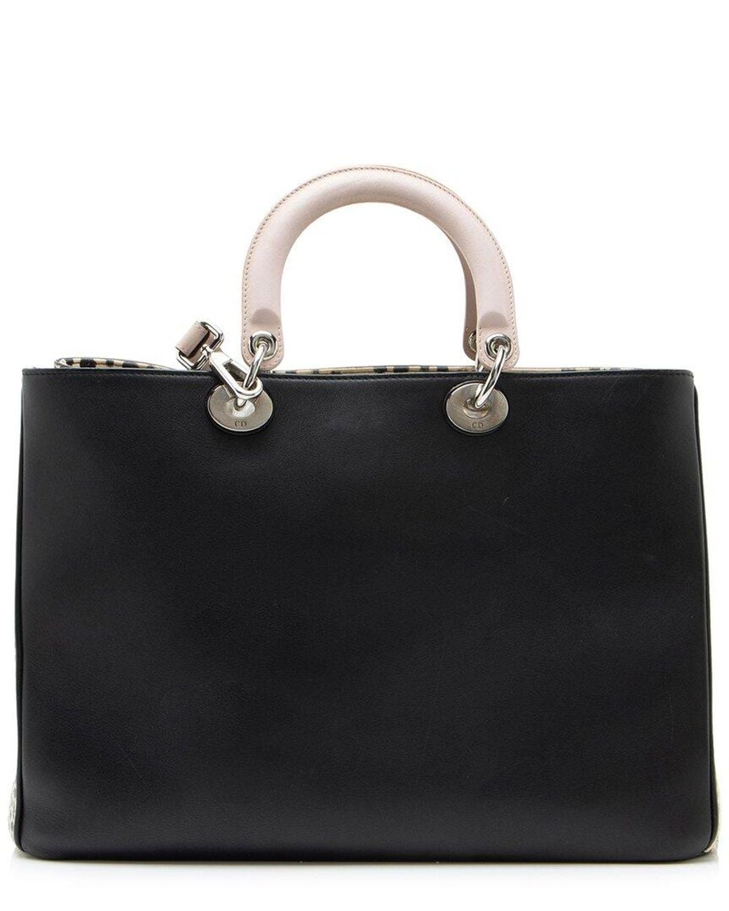Dior Black Calfskin Snakeskin Issimo Large Tote (Authentic Pre-Loved)