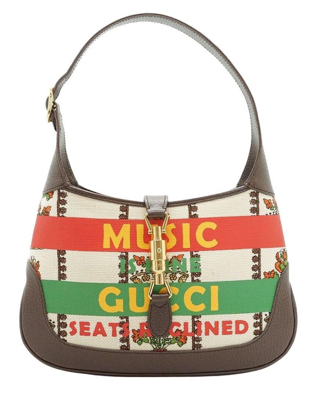 Gucci Multicolor Cotton Jackie 1961 Hobo Bag (Authentic Pre-Loved)