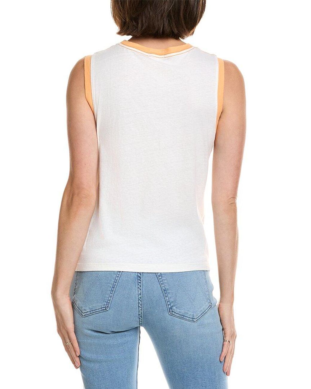 Mother Blue Denim The Strong And Silent Type T-shirt