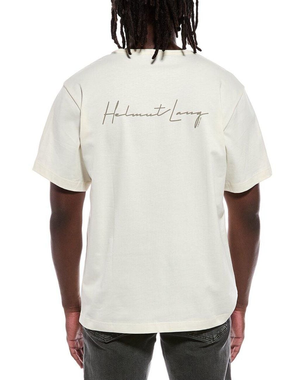 Helmut Lang White Handwritten T-Shirt for men