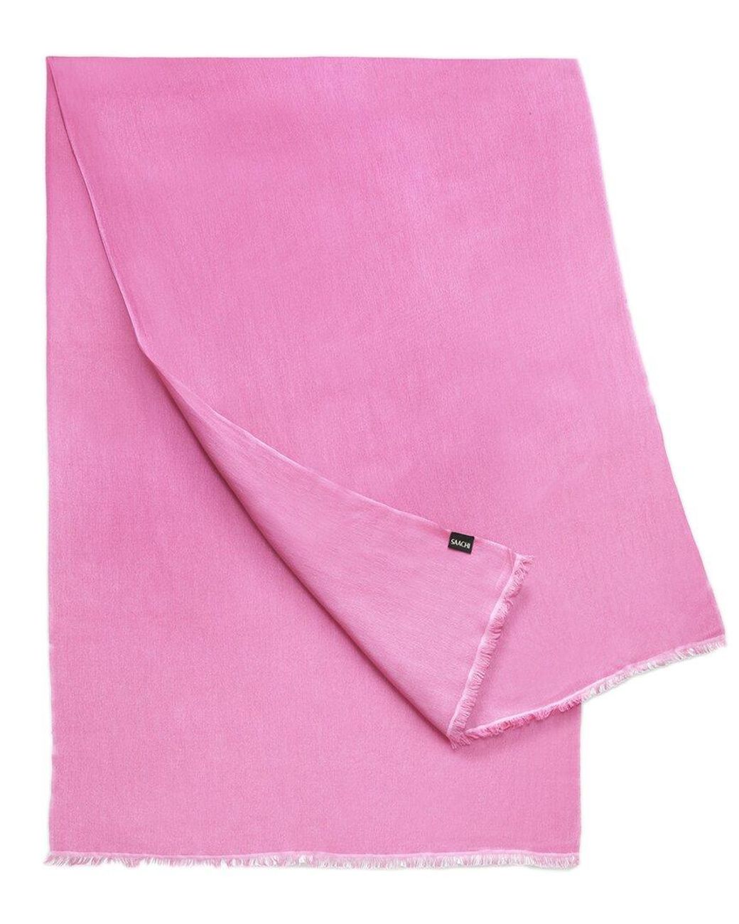 Saachi Pink Cashmere & Silk-blend Scarf