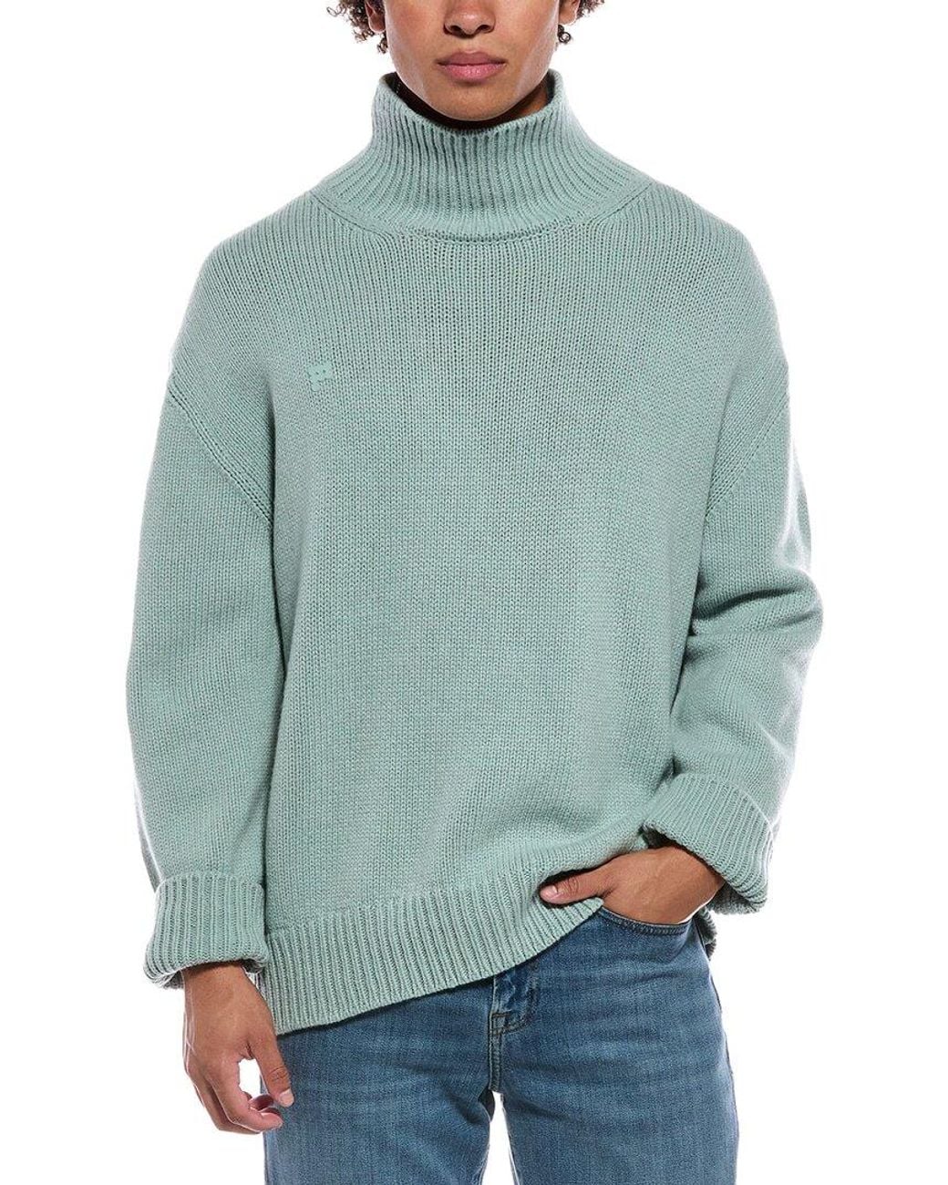 PANGAIA Blue Cashmere & Wool-Blend Turtleneck Sweater for men