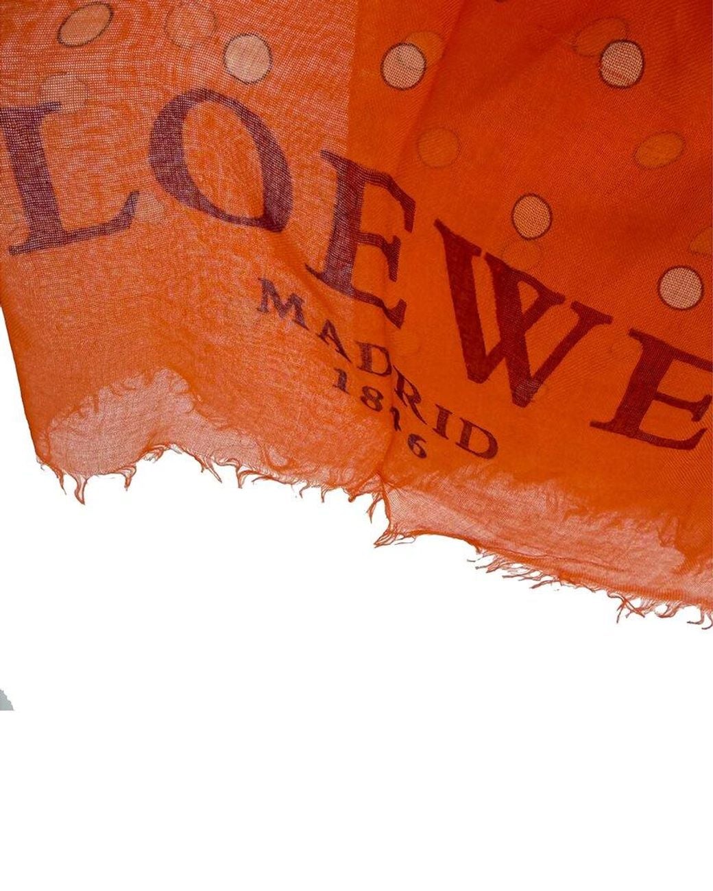 Loewe Red Vibrant Print Scarf (authentic Pre-loved)