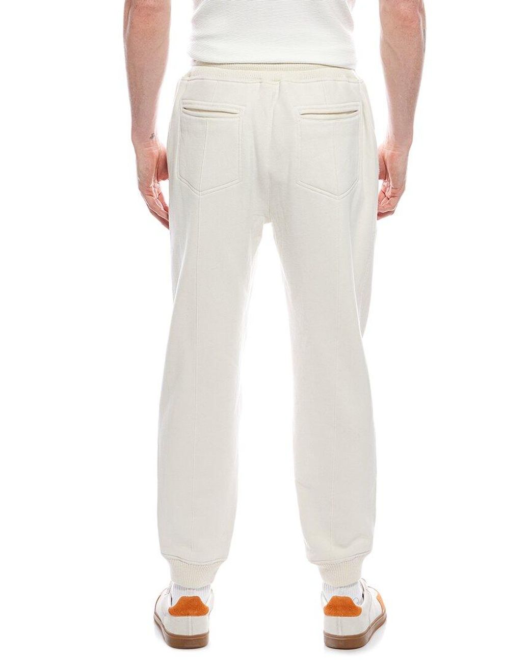 Brunello Cucinelli White Wool, Cashmere, & Silk-Blend Pant for men