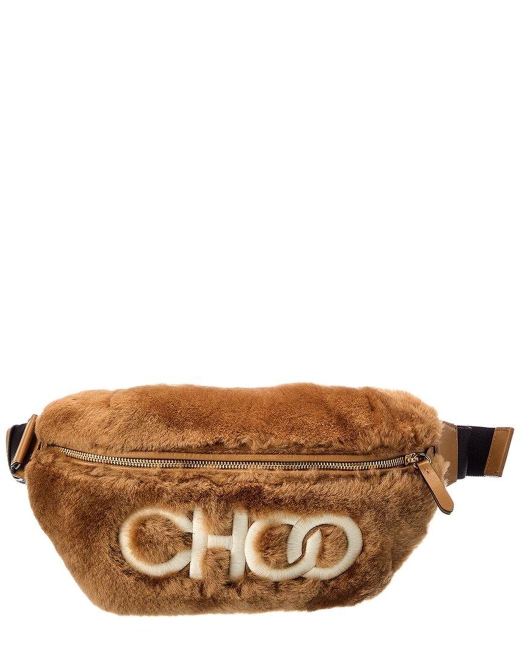 Jimmy Choo Brown Choo Shearling Belt Bag
