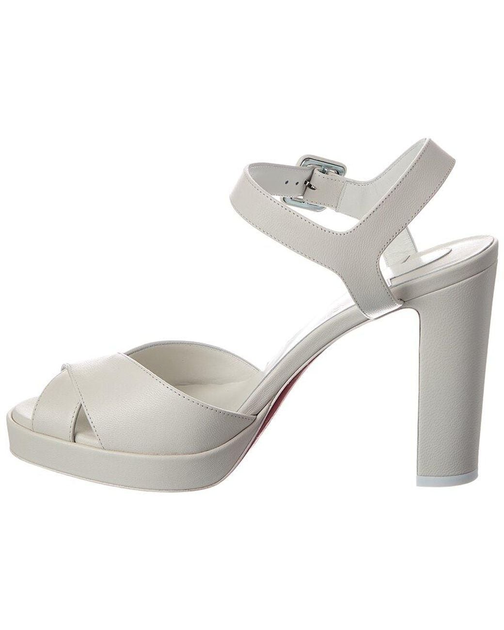 Christian Louboutin Metallic Cora 100 Leather Sandal