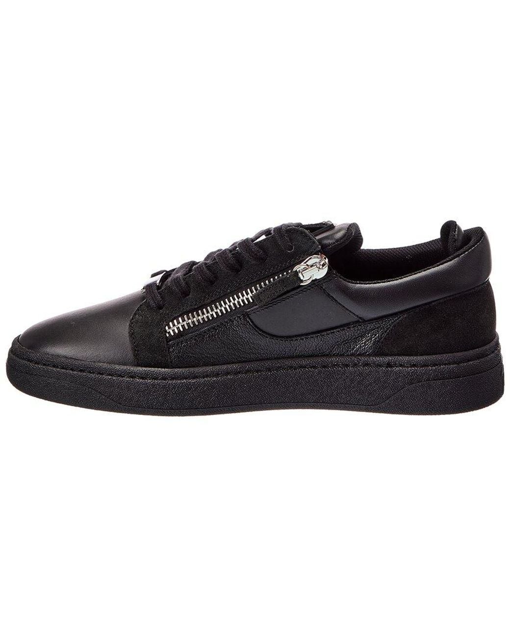 Giuseppe Zanotti Black Gz/94 Leather & Suede Sneaker for men