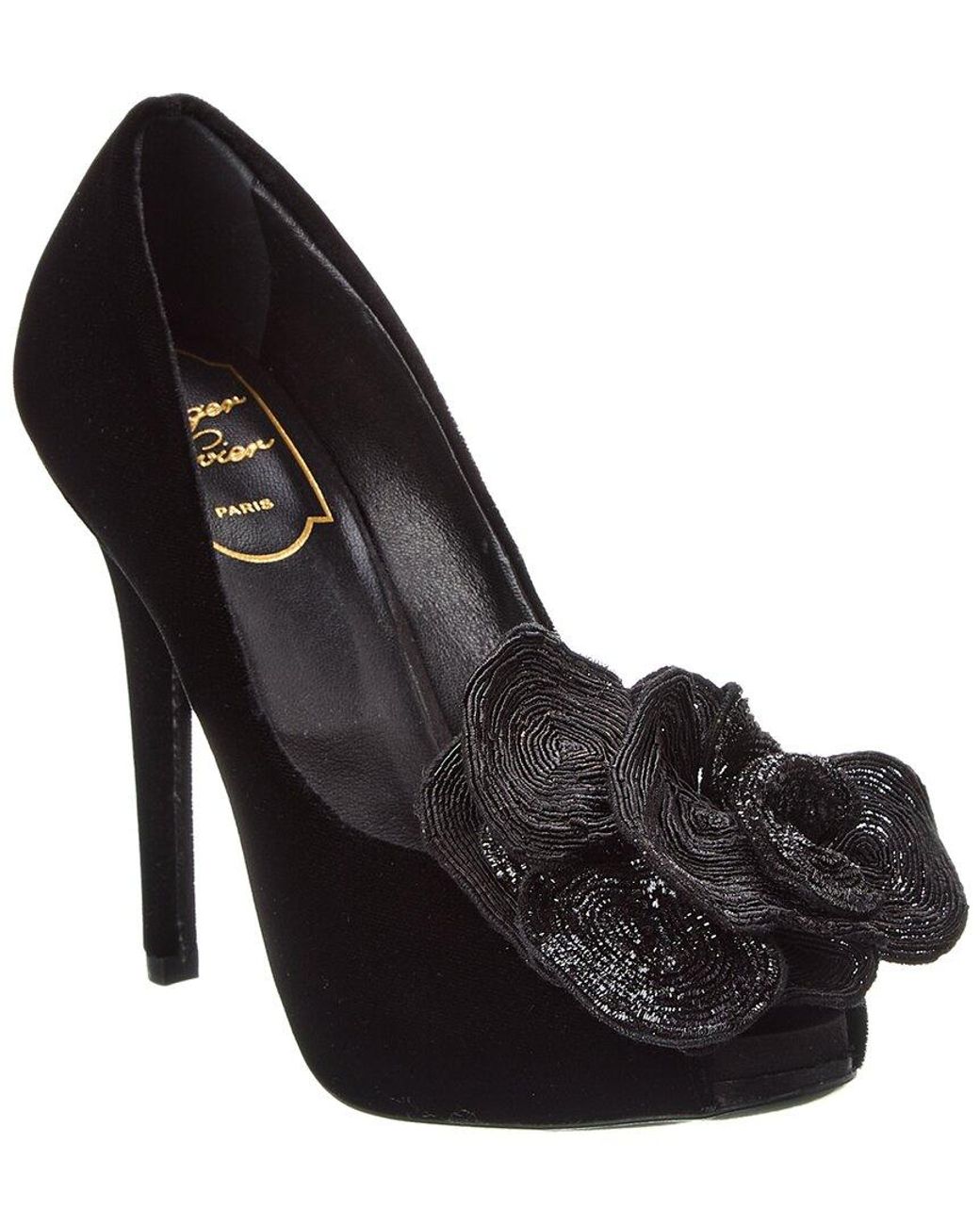 Roger Vivier Black Velvet Pump