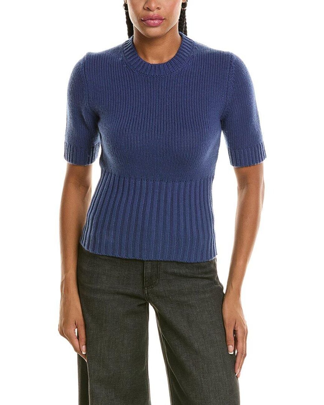 Michael Kors Blue 100% Cashmere Crewneck Sweater