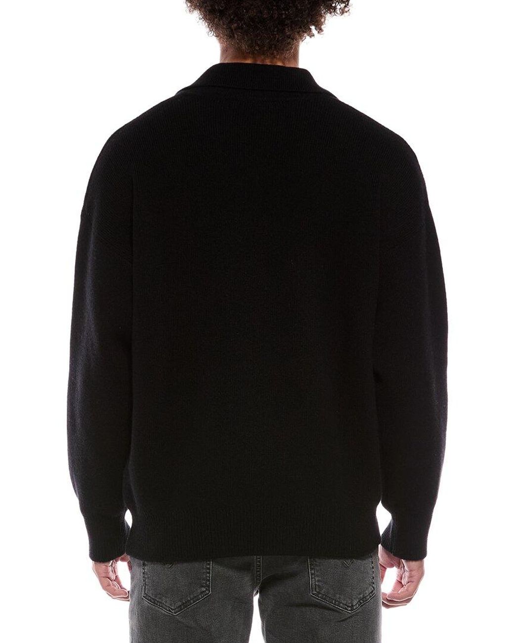 PANGAIA Black Cashmere & Wool-Blend Turtleneck Sweater for men