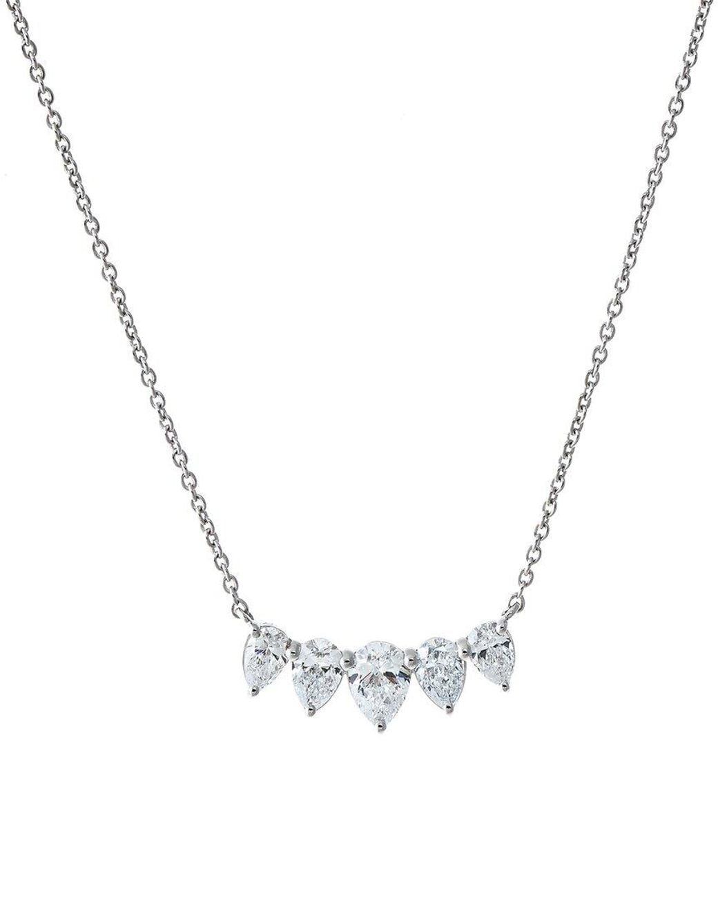 By Adina Eden Metallic 14K 0.80 Ct. Tw. Lab-Grown Diamond Necklace
