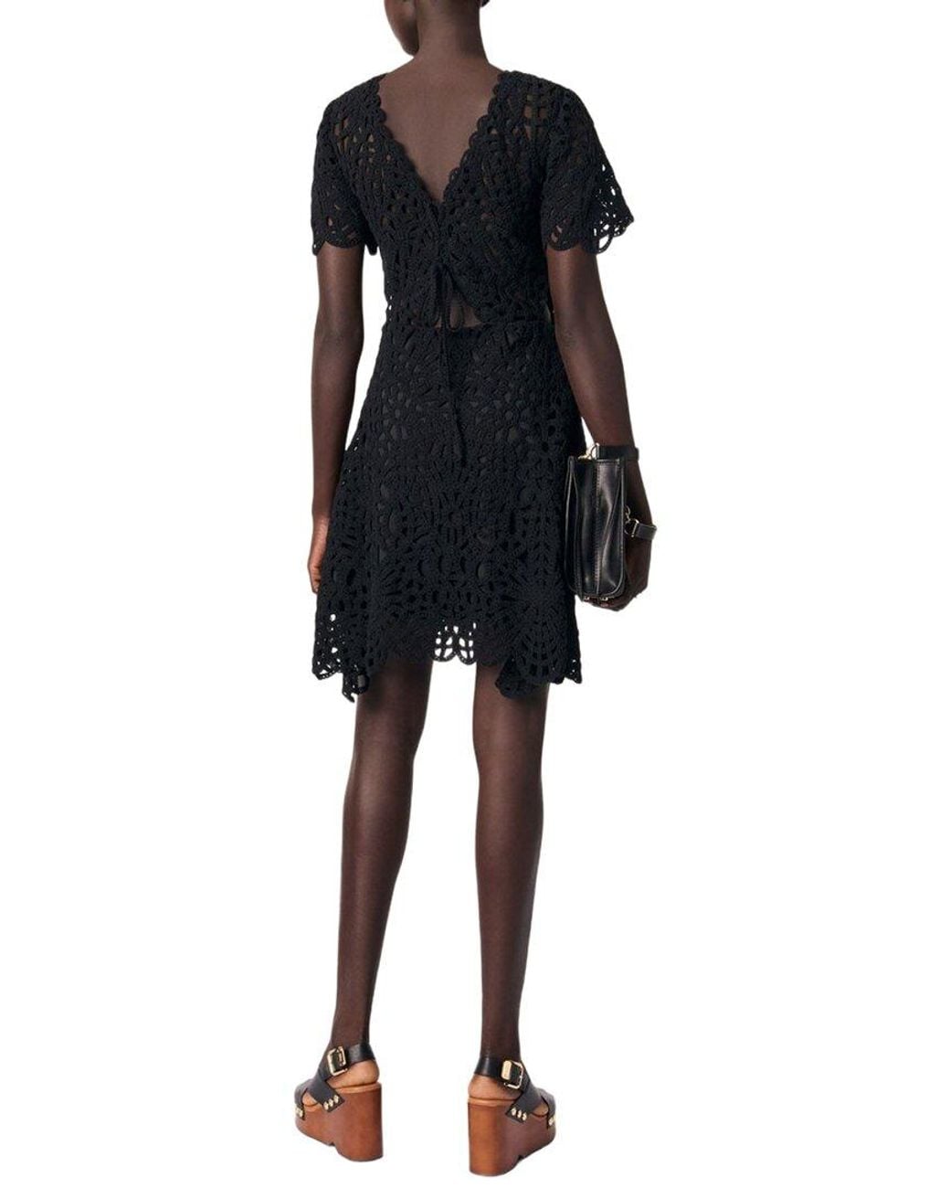 Maje Black Woven Dress