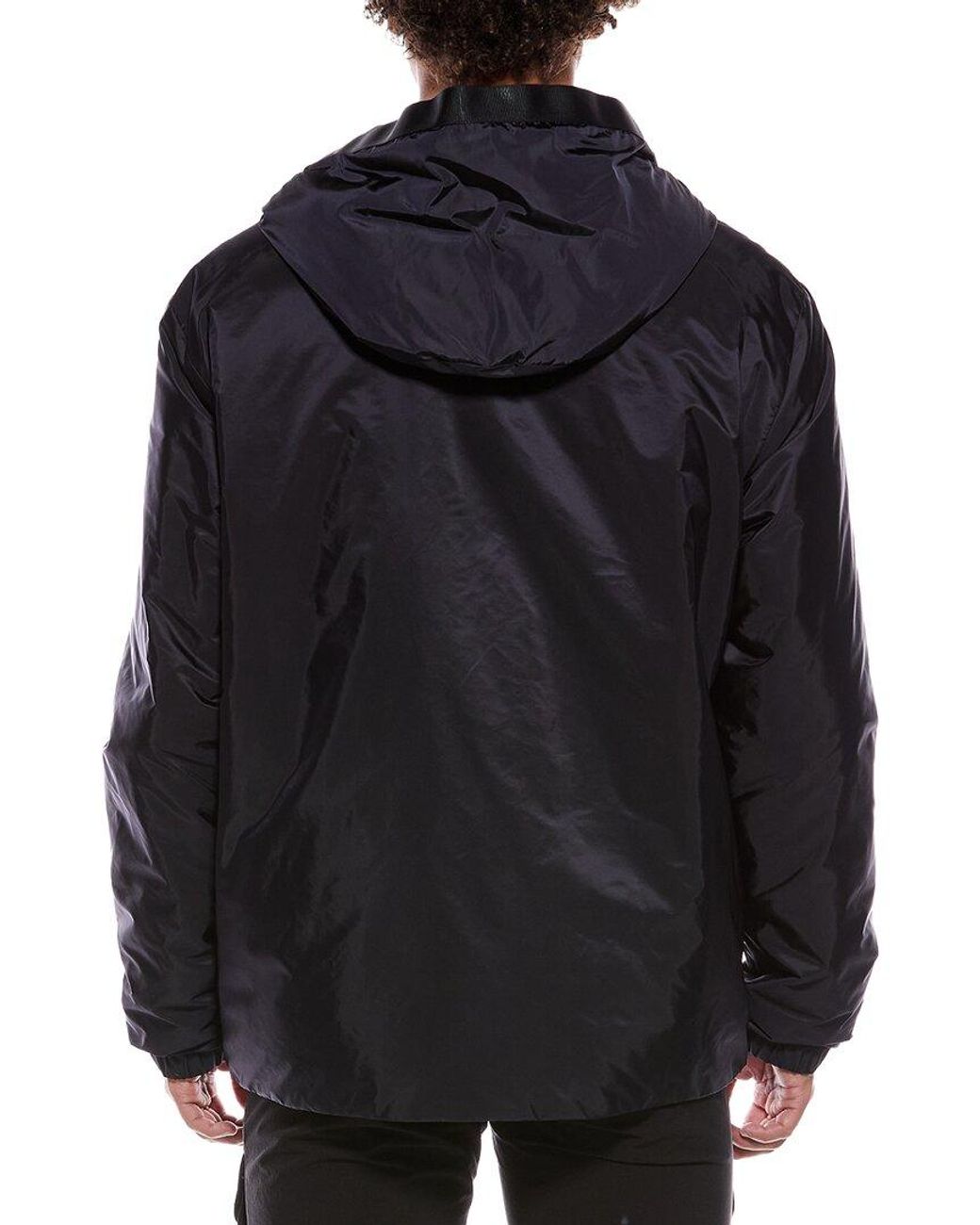 Moncler Black Logo Patch Hooded Jacket for men