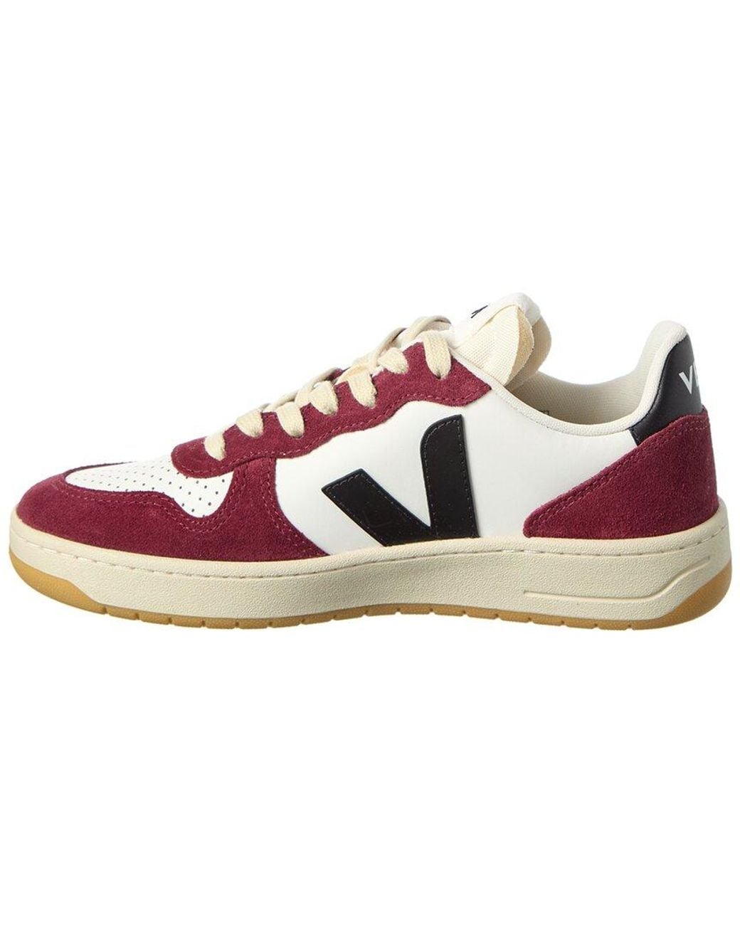 Veja Pink V-10 Prime Suede & Leather Sneaker