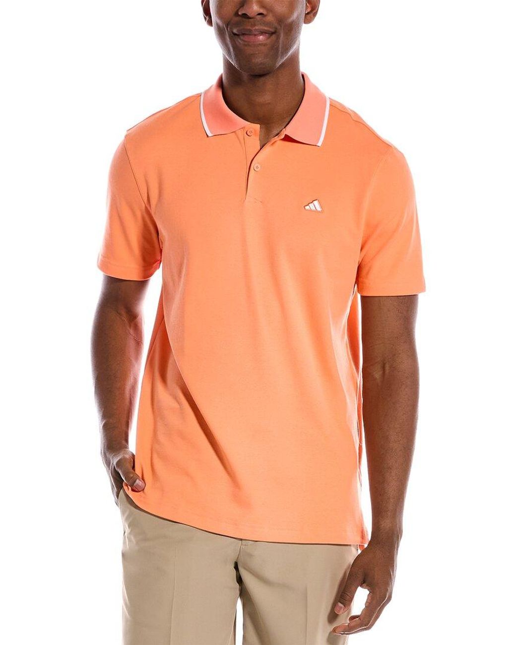 adidas Originals Go-to Pique Polo Shirt in Orange for Men | Lyst